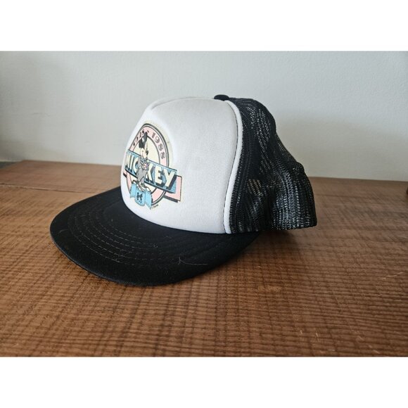 Mickey Mouse 60 Sixty Year Anniversary Black And White Mesh Hat Cap Trucker - Picture 2 of 7